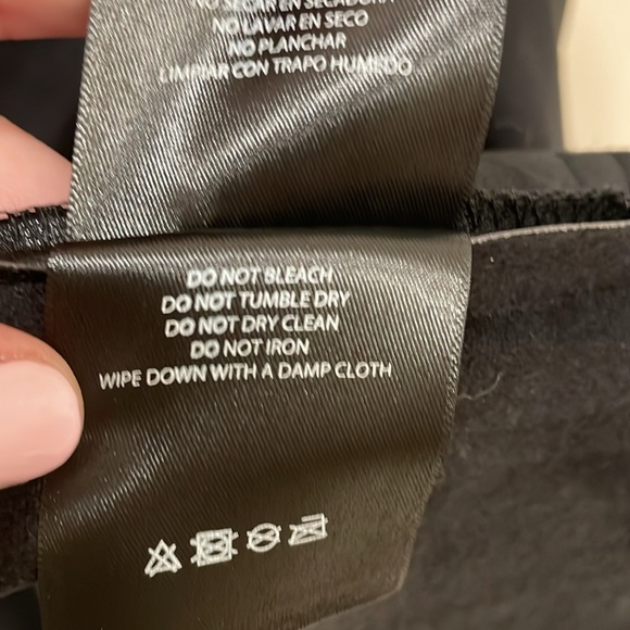 Tahari Jet Black Faux Leather Suede Open Moto Jacket Plus Size 1X - Picture 6 of 9